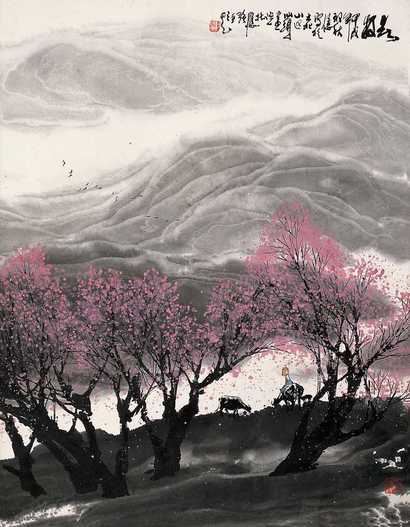 杜应强 甲戌（1994年） 春收 立轴